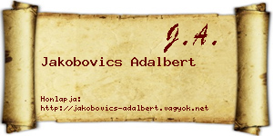 Jakobovics Adalbert névjegykártya
